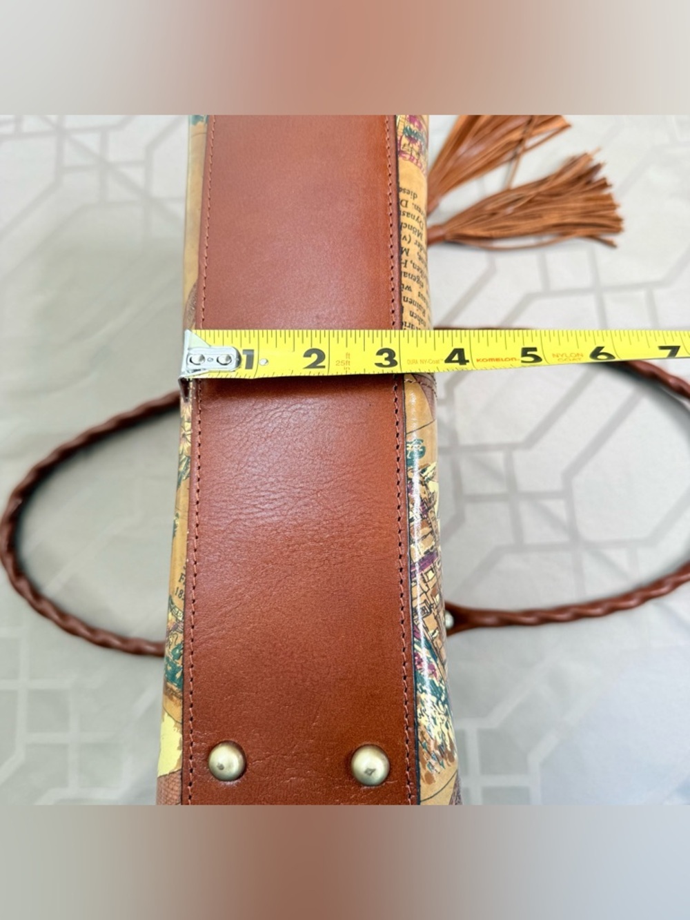 Patricia Nash My European Trip RIENZO Leather Satchel Bag - Picture 12 of 12